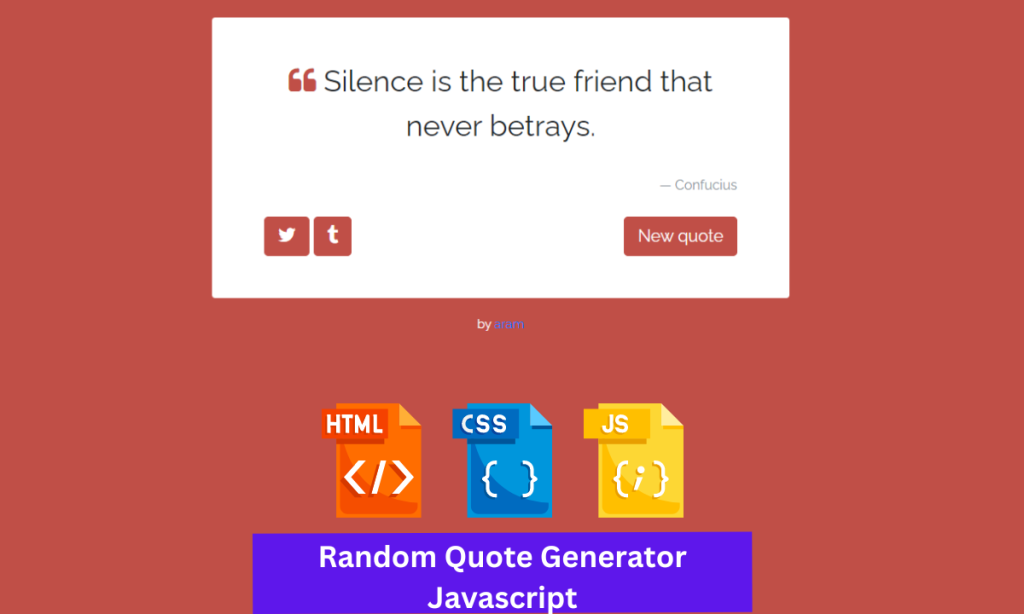 Random Quote Generator Using HTML & CSS, And JavaScript