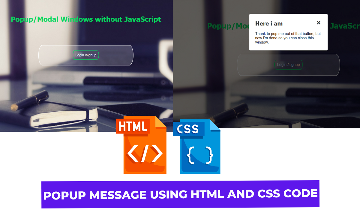 Read more about the article Create HTML Popup Message With Code