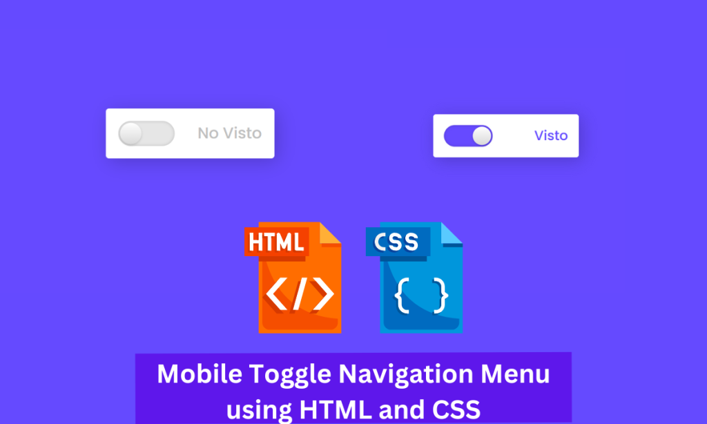 Mobile Toggle Menu using HTML and CSS