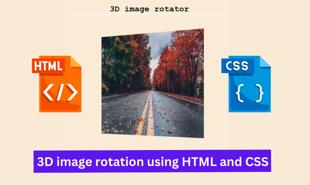 How to create 3D image rotation using HTML And CSS?