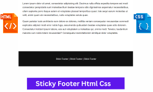 Read more about the article Sticky Footer At Bottom using HTML & CSS