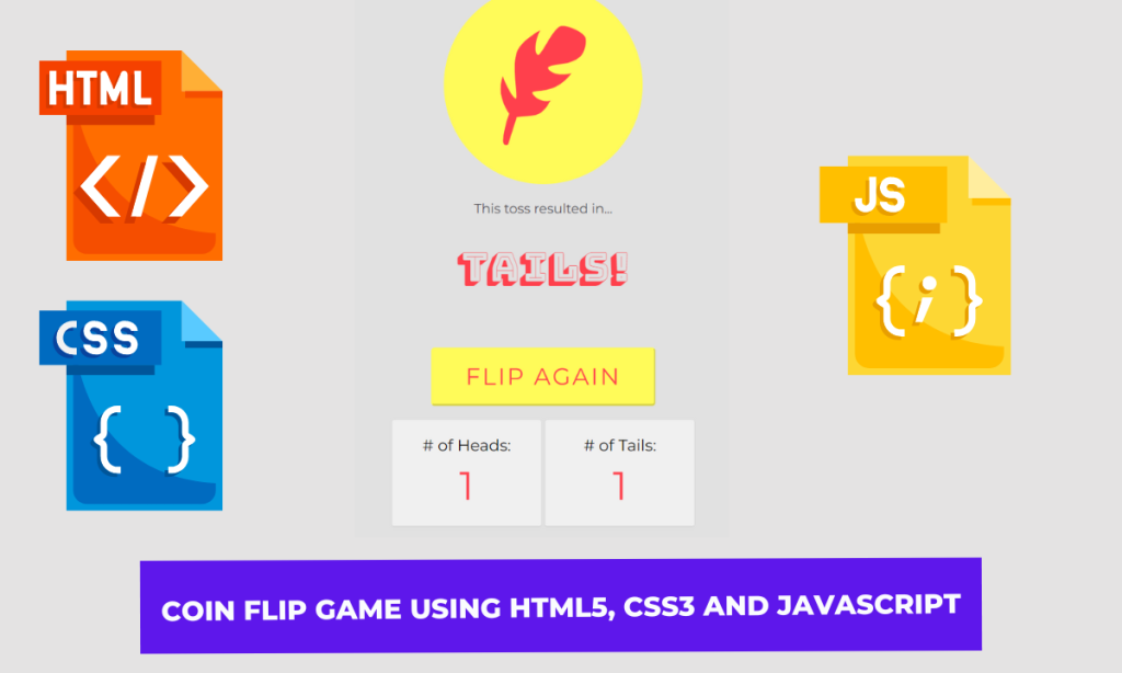 Coin Flip Game using HTML5, CSS3 And JAVASCRIPT (Source Code)