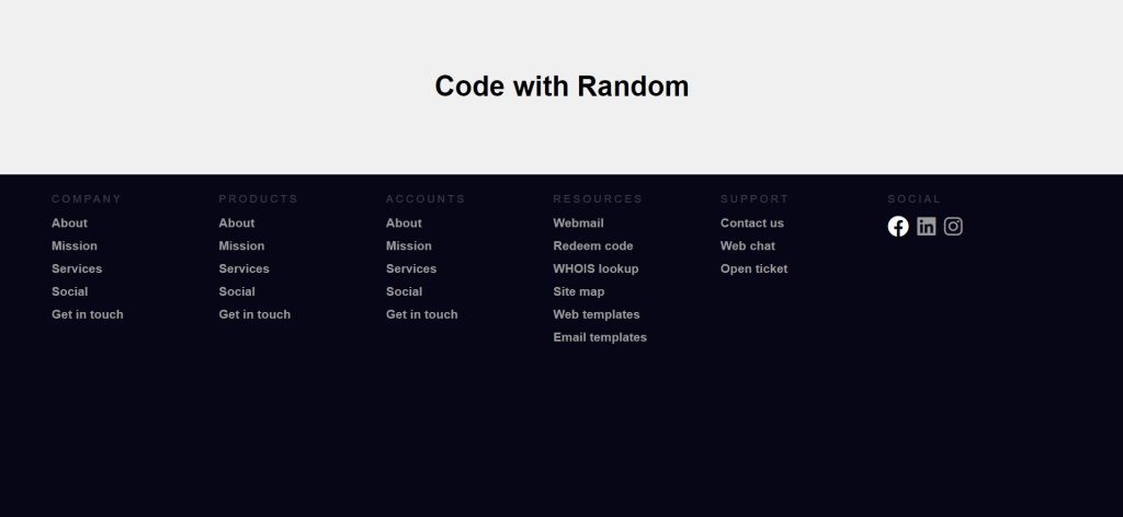 Responsive Footer Using HTML And CSS Responsive Simple Footer Design Using HTML And CSS