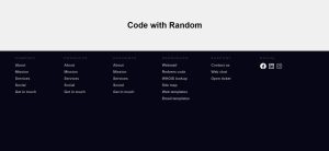 Responsive Footer Using HTML And CSS