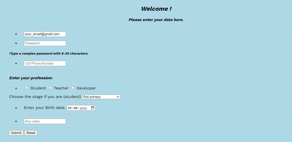 Create Student Registration Form Using HTML and CSS with Code Student Registration Form Using HTML and CSS with Code