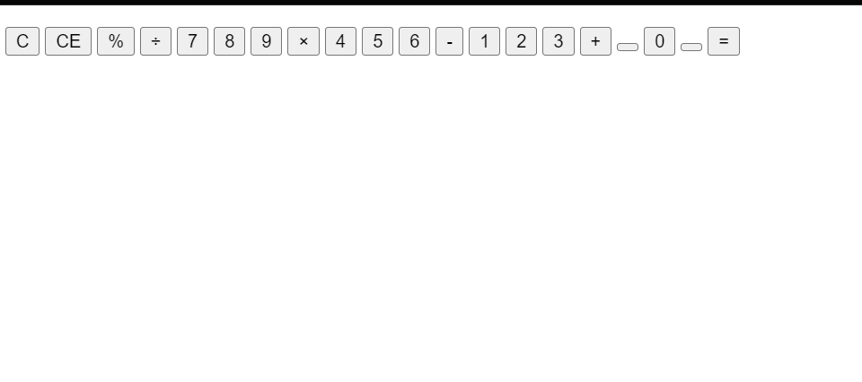 Calculator using HTML,CSS and JavaScript 