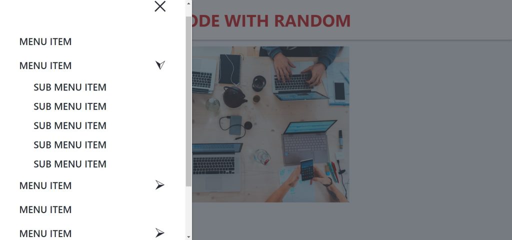 Create Sidebar Dropdown Menu using HTML , CSS And Javascript