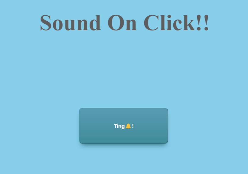 How to Play Sound On Button Click Using Javascript