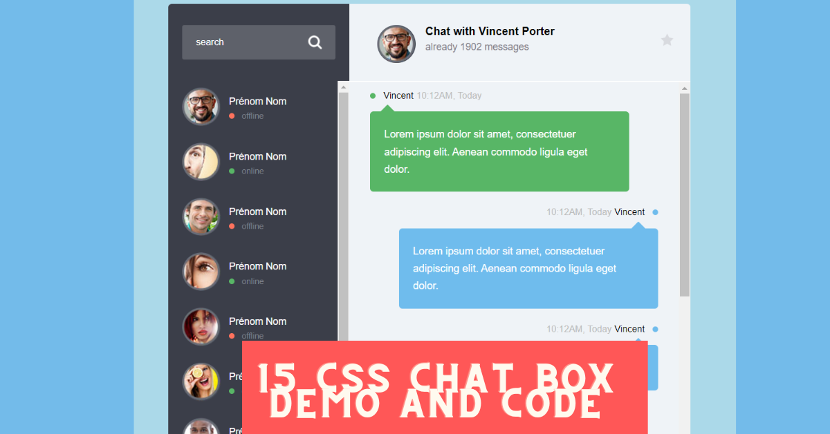 You are currently viewing 15 CSS Chat Box Demo and Code