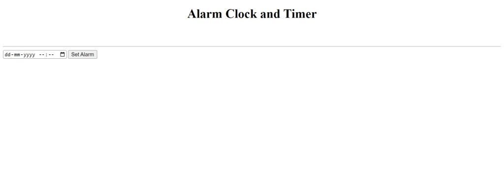 Alarm Clock Using HTML, CSS, & JavaScript
