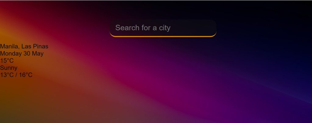 weather app in javascript