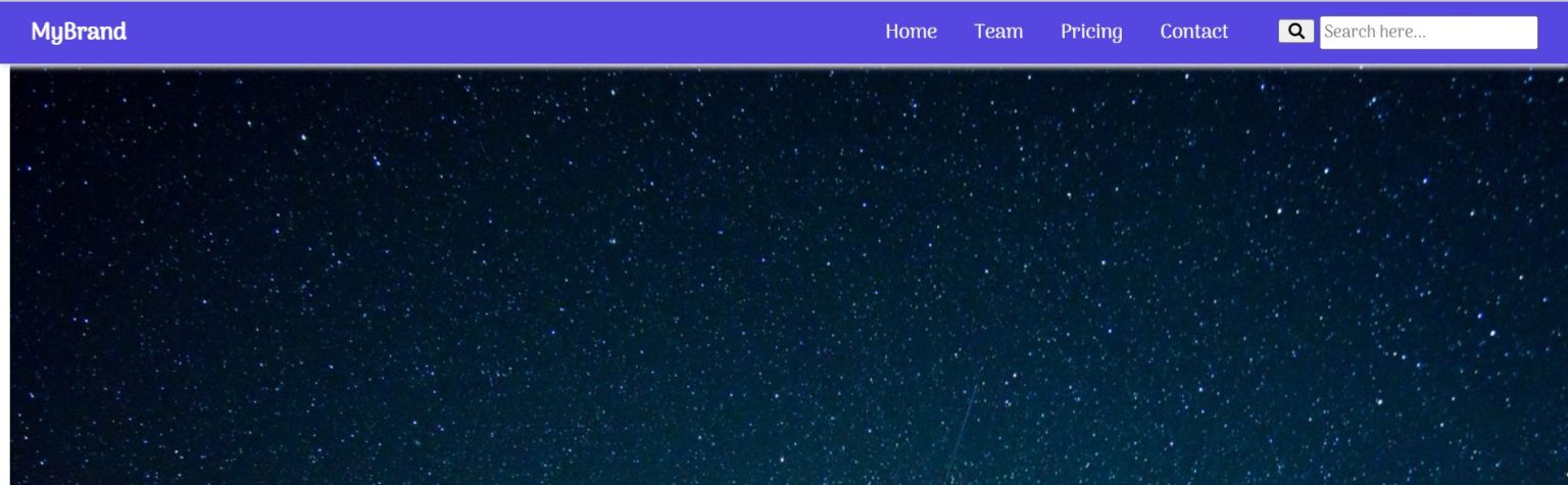 Responsive Navbar With Search Bar Box Using HTML & CSS