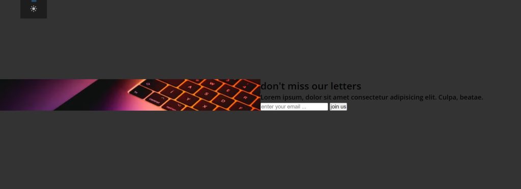 Email Newsletter with HTML & CSS