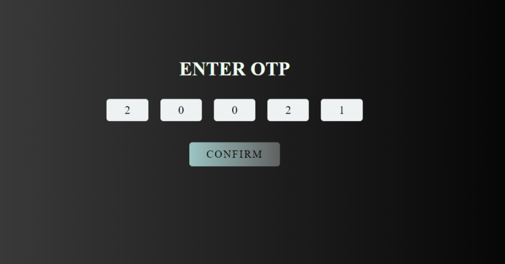 How To Create OTP Input Field Using HTML and CSS?