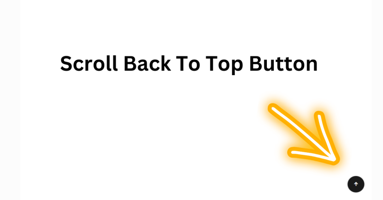 Scroll Back To Top Button