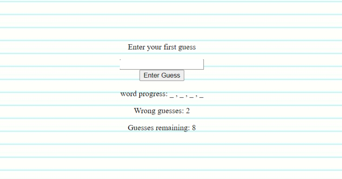 You are currently viewing Word Guessing Game Using HTML, CSS And JavaScript