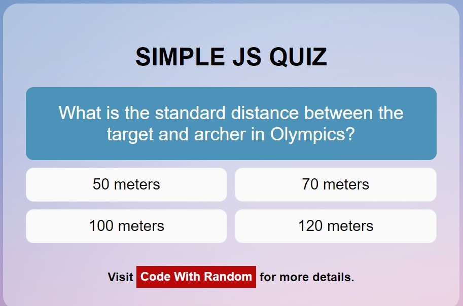 Quiz App With HTML ,CSS and JavaScript