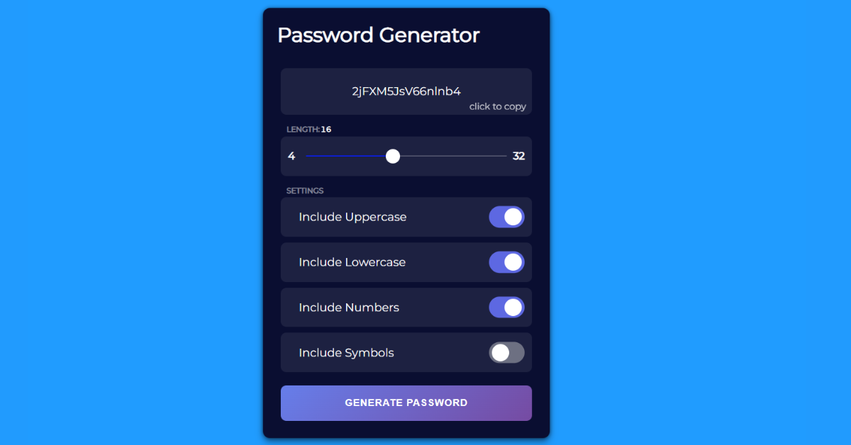 Creating A Password Generator Using Javascript