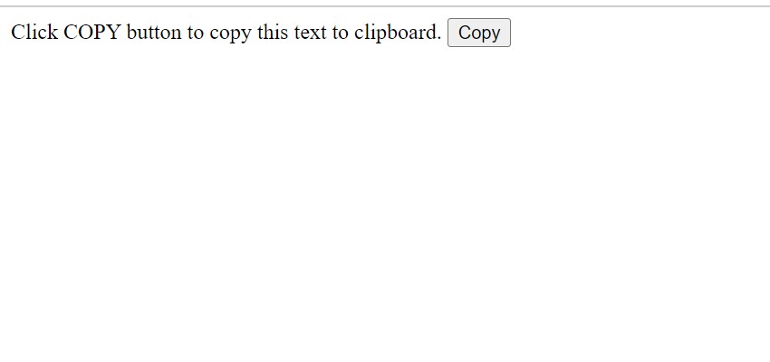 How to Copy To Clipboard From Input field JavaScript