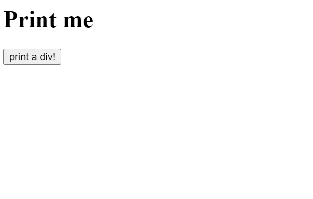 Print the Content of a Div Element using HTML & JavaScript