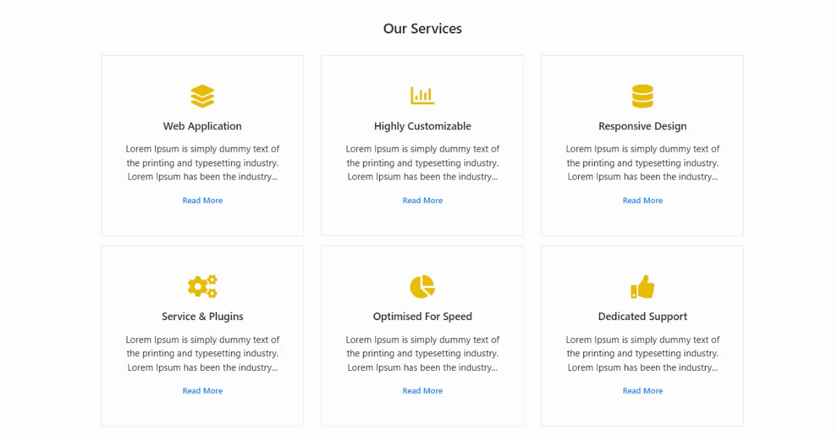 Creating 'Service Section' using HTML and CSS