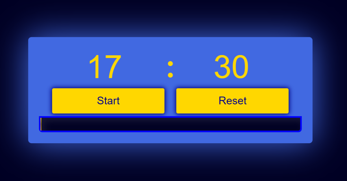 Create Timer & JavaScript Code