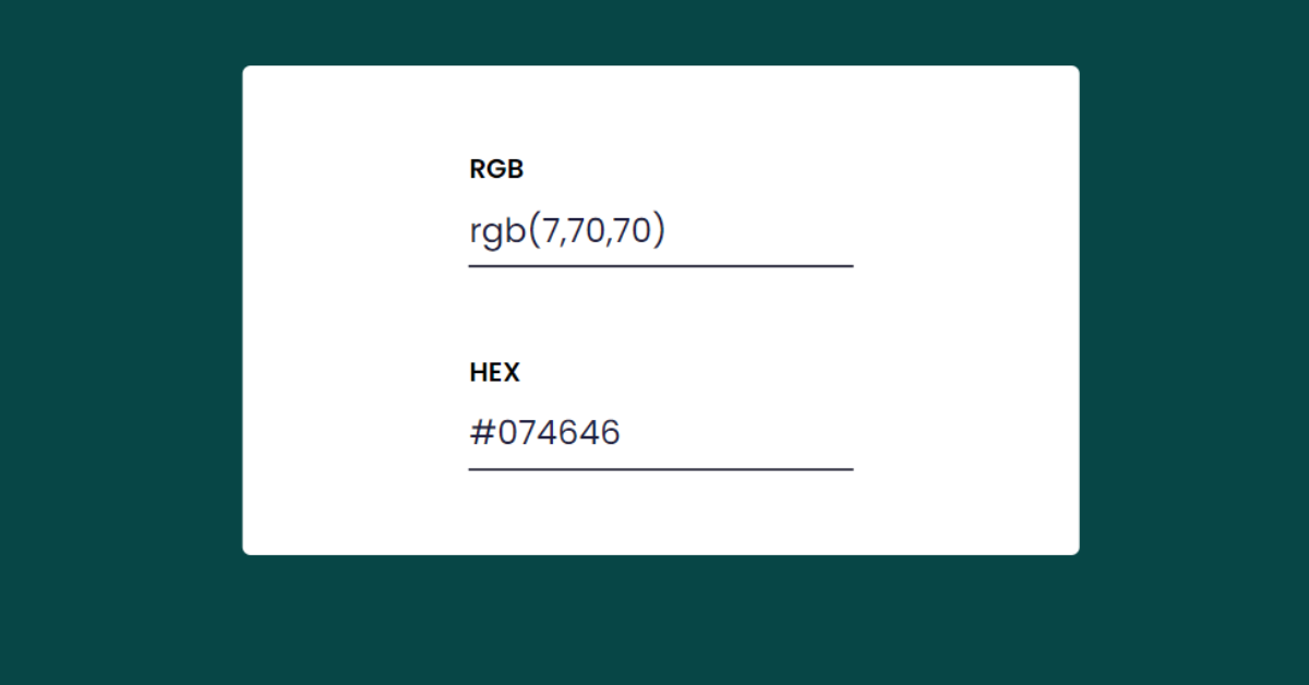 Convert RGB to HEX using HTML, CSS & JavaScript