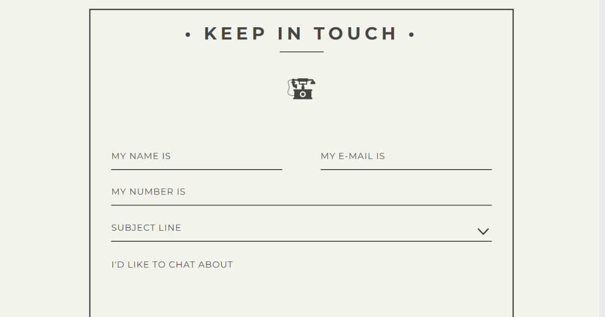 Contact Forms Using HTML & CSS
