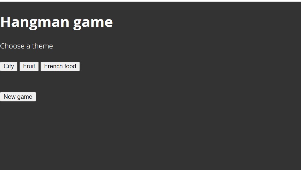 Hangman Game Using HTML ,CSS and JavaScript