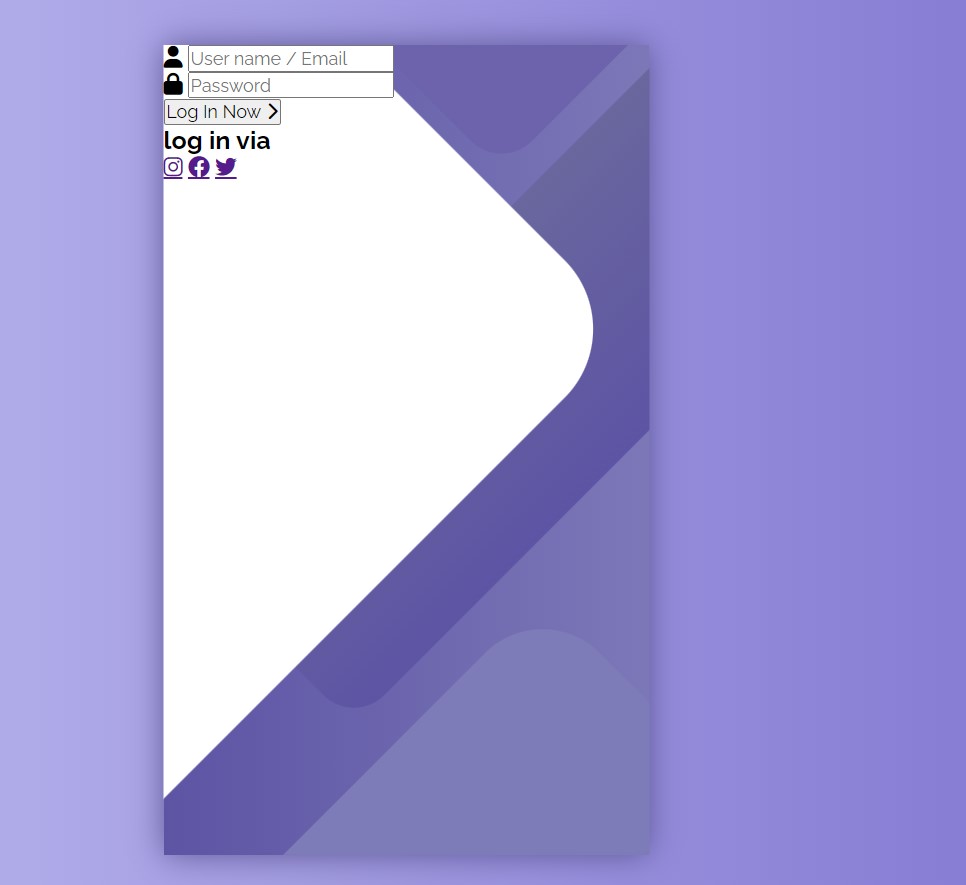 Login Form Page Using HTML And CSS