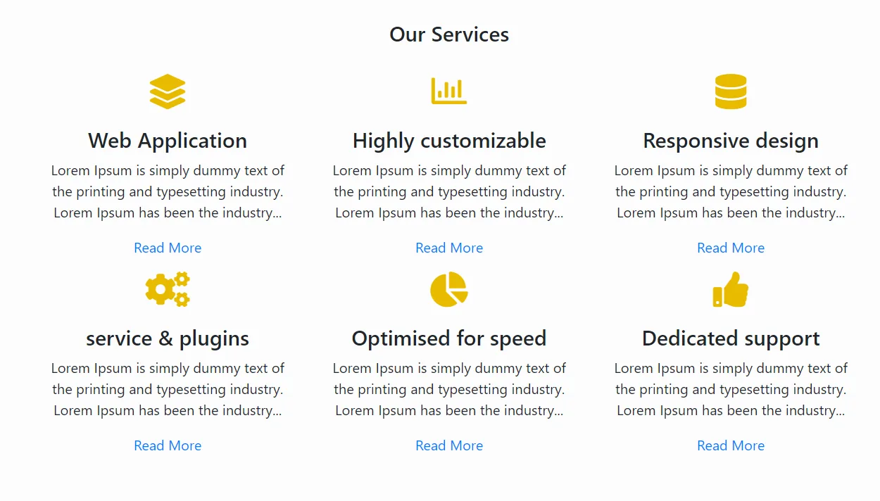 services section html css with source code
