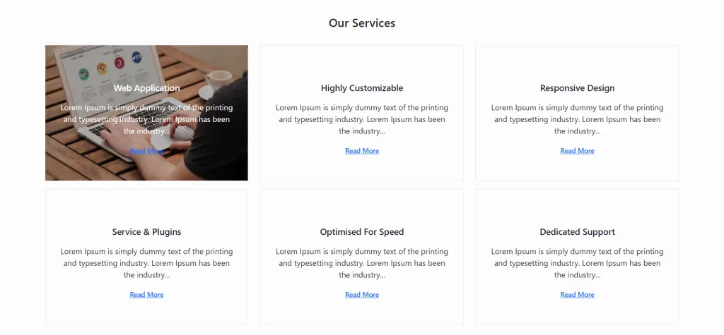 our services section design codepen
