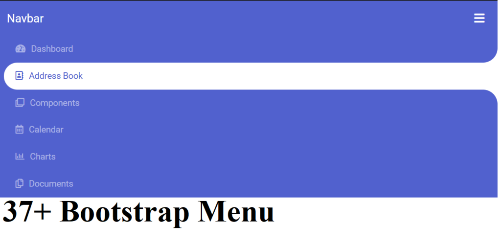 Bootstrap Sidebar Menu