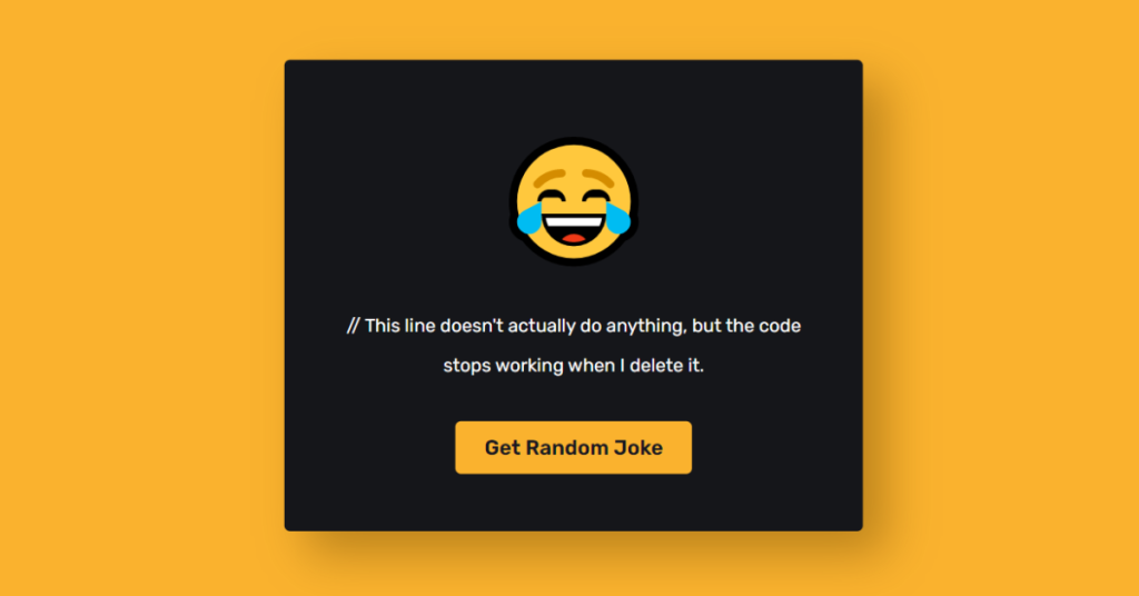 Create Random Joke Generator In HTML, CSS & JavaScript