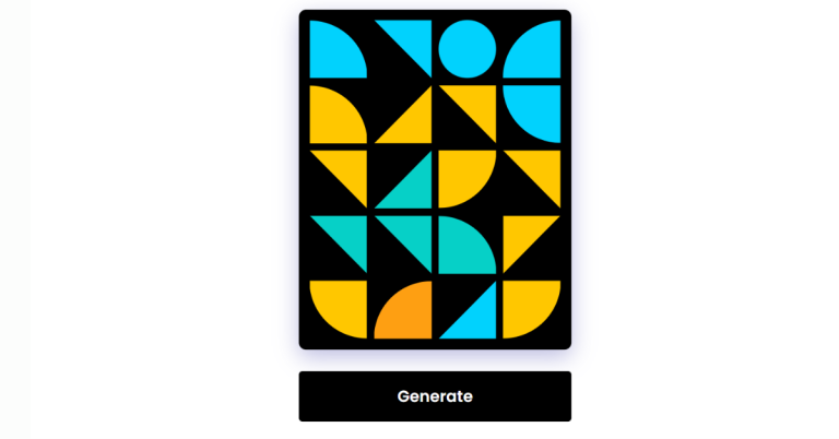 Geometric Art Generator using HTML, CSS & JavaScript