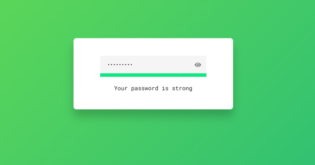 Password Strength Checker In CSS & JavaScript