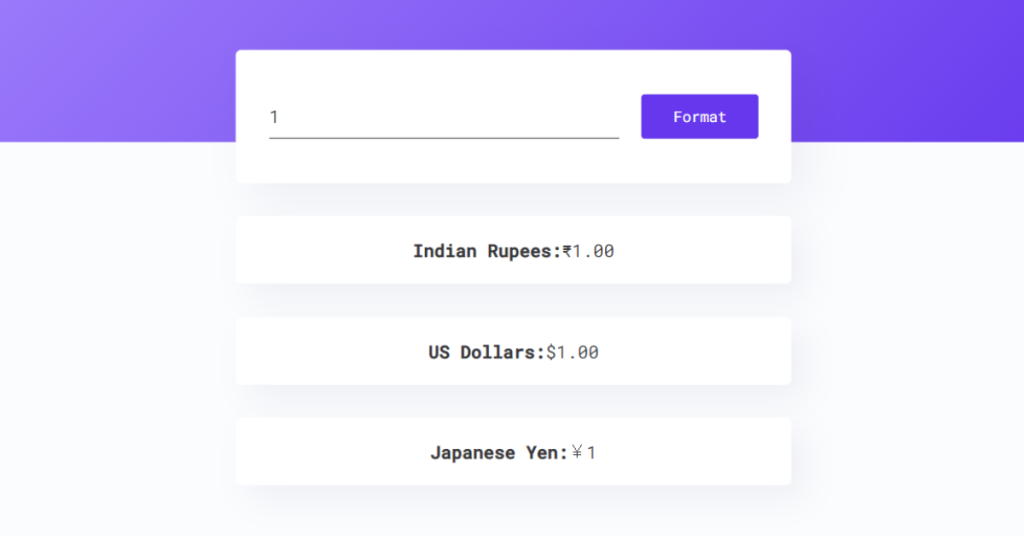 Currency Formatter With HTML, CSS, & JavaScript