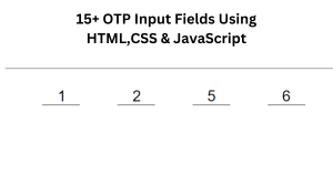 Read more about the article 15+ OTP Input Fields Using HTML,CSS & JavaScript