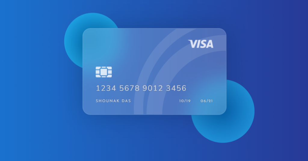Glassmorphism Debit/Credit Card Using HTML & CSS
