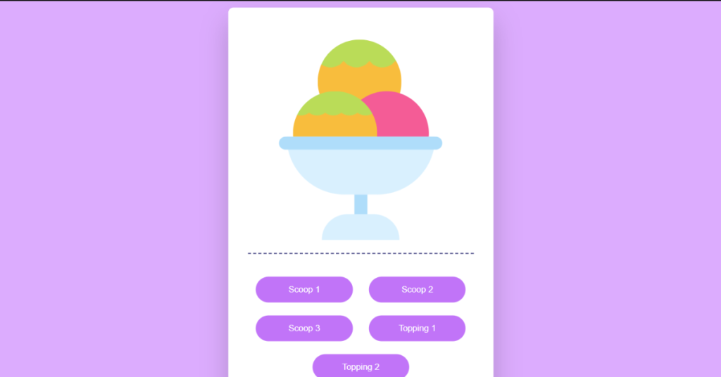 Ice Cream Maker Website using HTML, CSS & JavaScript Code