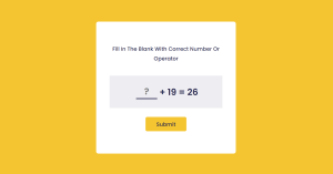 Read more about the article Math Game using HTML and JavaScript (Source Code)