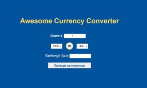 Currency Converter Using HTML,CSS JavaScript (Source Code)