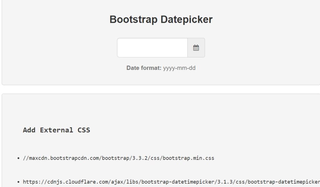  Bootstrap Date Picker 