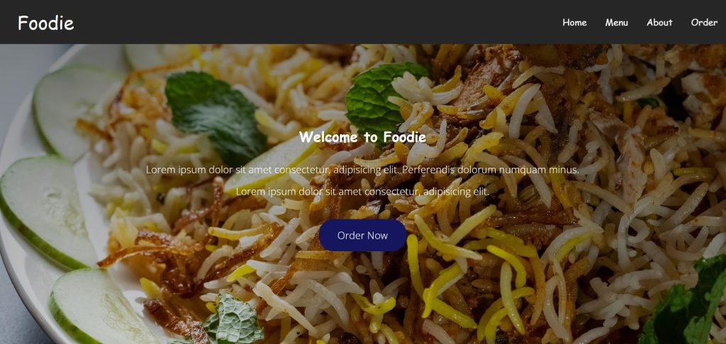 Restaurant Website Using HTML and CSS Restaurant Website Using HTML and CSS