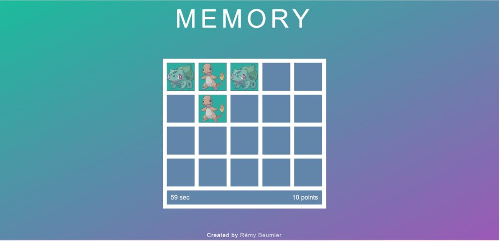 Memory Game Using HTML ,CSS & JavaScript