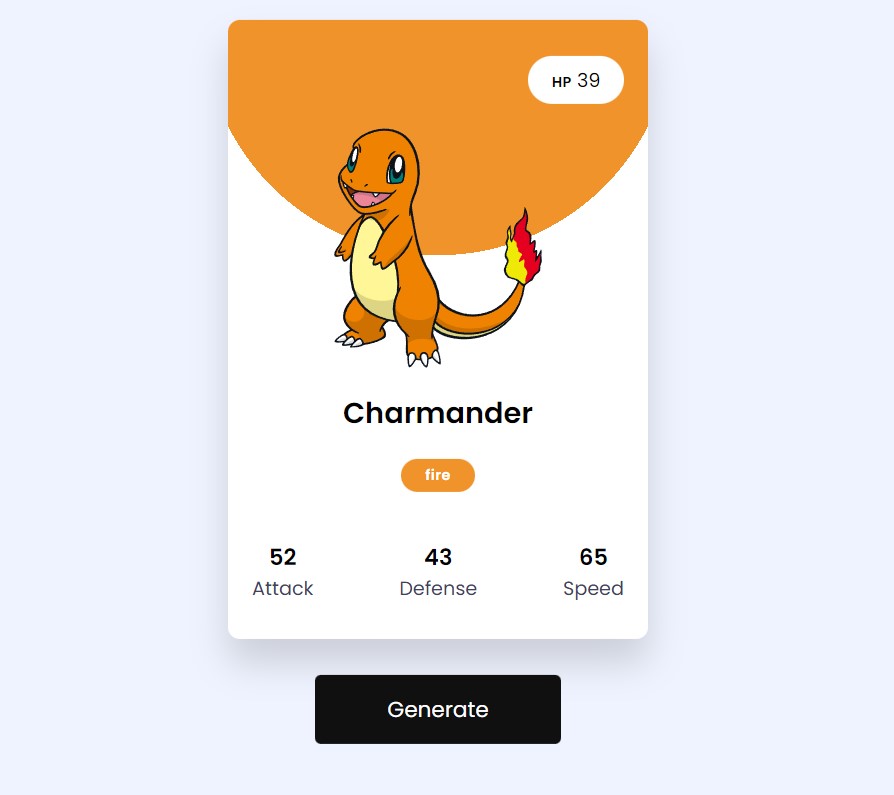 Pokémon Card Generator using HTML, CSS & JavaScript