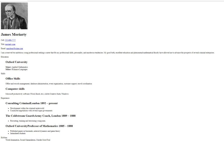 Create Resume/CV Website Using HTML & CSS (Source Code)