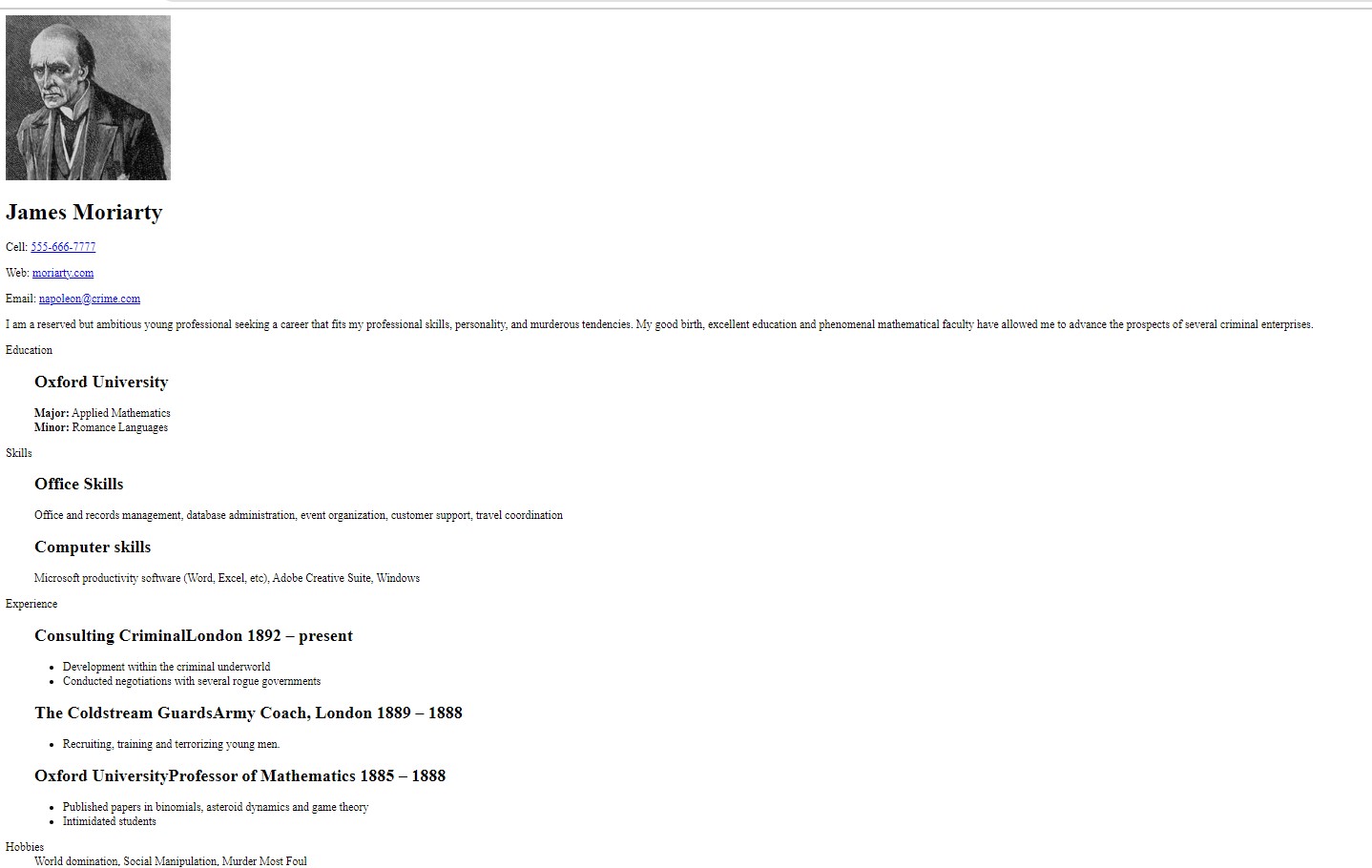 Create Resume/CV Website Using HTML & CSS (Source Code)