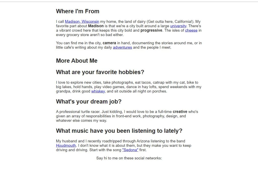 Create About Us Page In Html And Css With Source Code About Me Page Using HTML & CSS