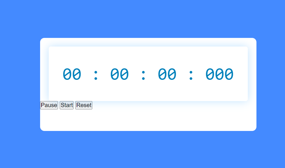 stopwatch using javascript